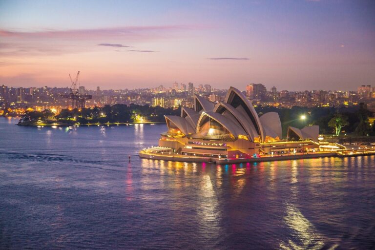 sydney opera house, sydney, architecture, building, harbour, nature, australia, cityscape, water, evening