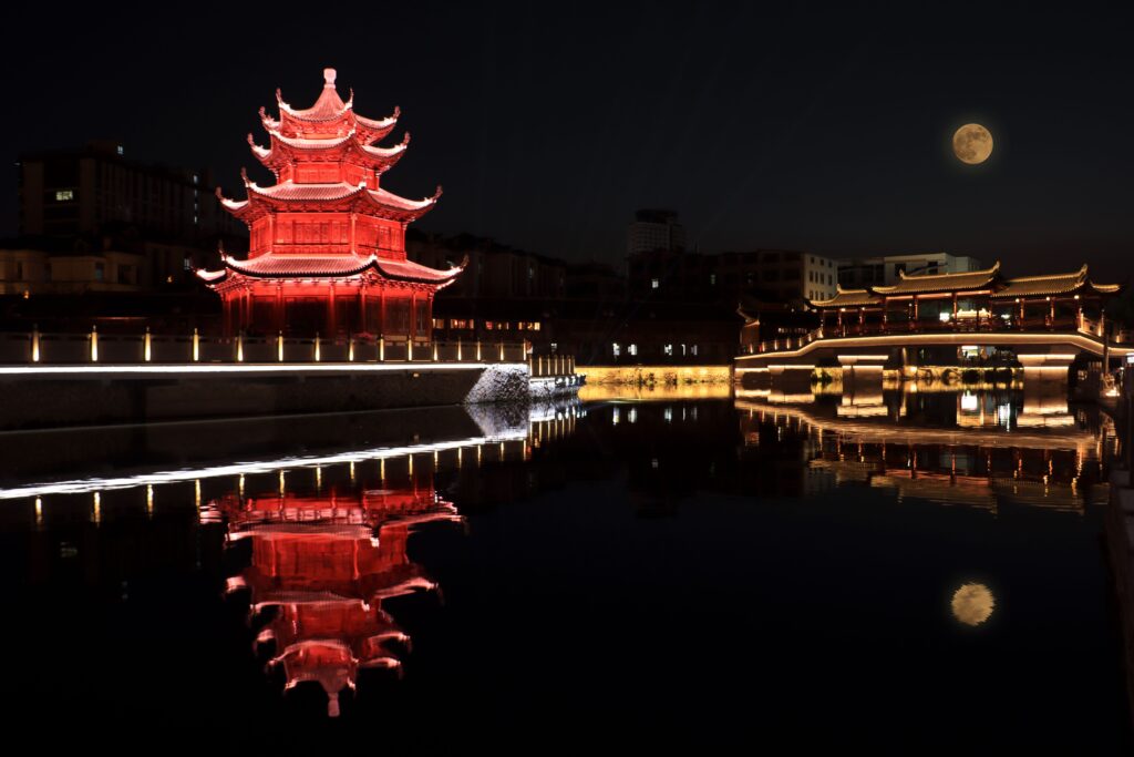 Full moon over China during the Mid-Autumn Festival